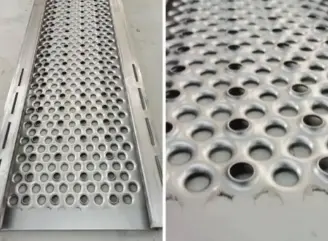 Stillas metalldekk rulleform: Inline anti-skli preging og perforering